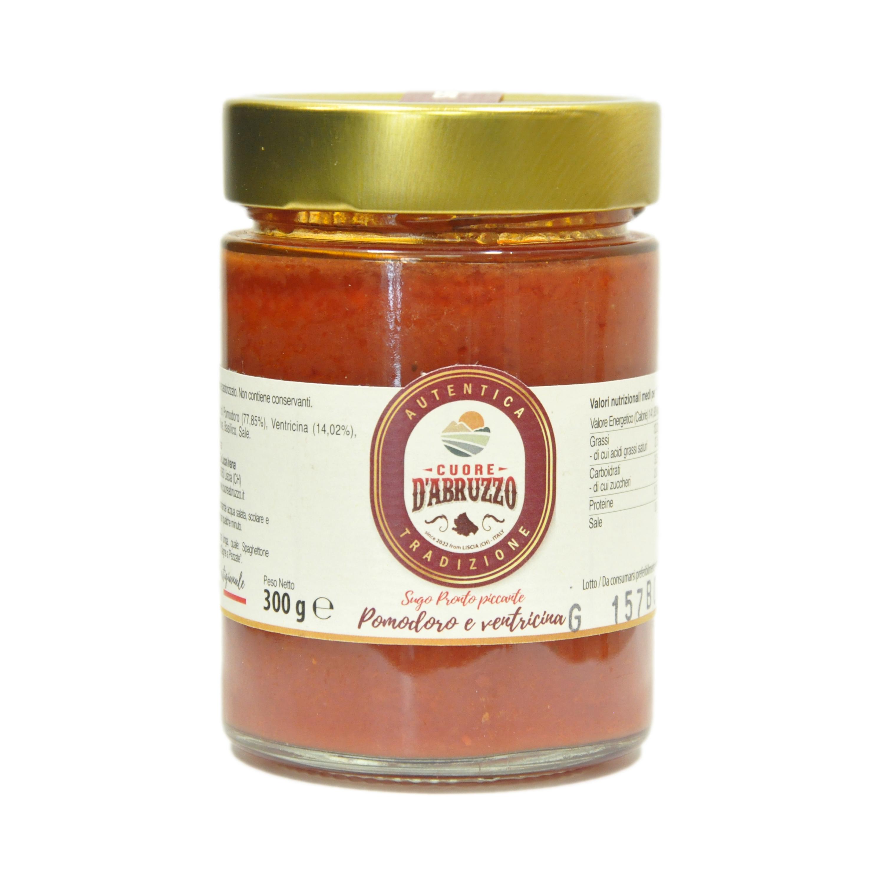 Sugo pronto piccante pomodoro e ventricina